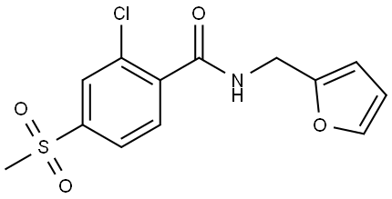 2-Chloro-N-(2-furanylmethyl)-4-(methylsulfonyl)benzamide Structure