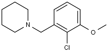 1-[(2-Chloro-3-methoxyphenyl)methyl]piperidine Structure