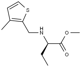 (R)-Methyl 2-(((3-methylthiophen-2-yl)methyl)amino)butanoate Structure