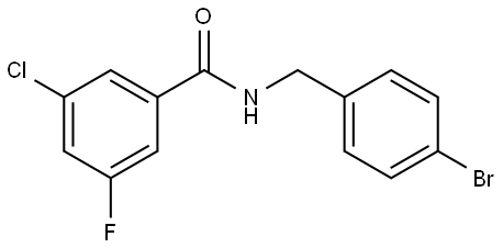 N-[(4-Bromophenyl)methyl]-3-chloro-5-fluorobenzamide Structure