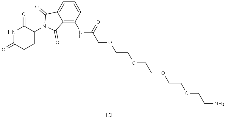 Pomalidomide-PEG4-NH2 hydrochloride Structure