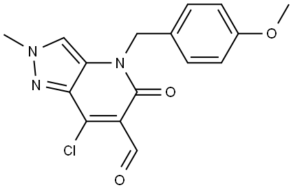 7-chloro-4-[(4-methoxyphenyl)methyl]-2-methyl-5-oxo-2H,4H,5H-pyrazolo[4,3-b]pyridine-6-carbaldehyde Structure