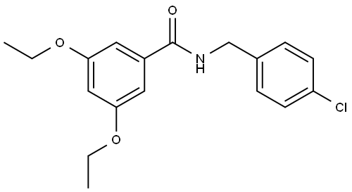 N-[(4-Chlorophenyl)methyl]-3,5-diethoxybenzamide Structure