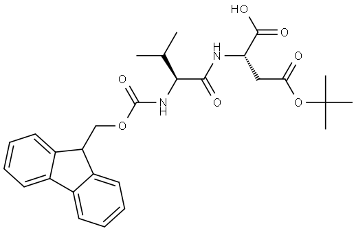 L-Aspartic acid, N-[(9H-fluoren-9-ylmethoxy)carbonyl]-L-valyl-, 24-(1,1-dimethylethyl) ester (9CI) Structure