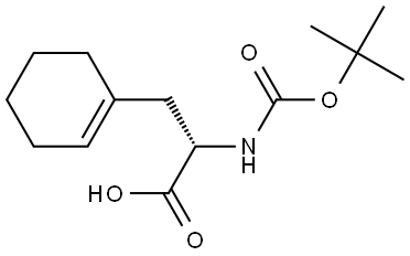 (S)-a-(Boc-amino)-1-cyclohexene-1-propanoic acid Structure