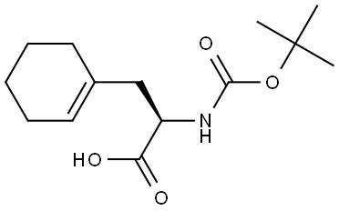 (R)-a-(Boc-amino)-1-cyclohexene-1-propanoic acid Structure