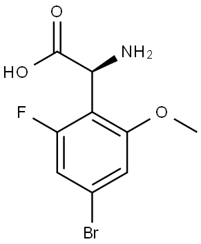 (αS)-α-Amino-4-bromo-2-fluoro-6-methoxybenzeneacetic acid Structure