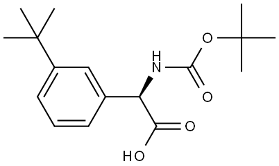 (R)-2-((tert-Butoxycarbonyl)amino)-2-(3-(tert-butyl)phenyl)acetic acid Structure