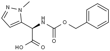 (R)-2-(((benzyloxy)carbonyl)amino)-2-(1-methyl-1H-pyrazol-5-yl)acetic acid Structure