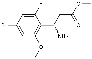 Methyl (βS)-β-amino-4-bromo-2-fluoro-6-methoxybenzenepropanoate Structure