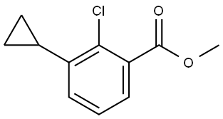 Benzoic acid, 2-chloro-3-cyclopropyl-, methyl ester Structure