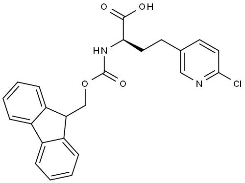 Fmoc-(R)-2-amino-4-(6-chloropyridin-3-yl)butanoic acid Structure