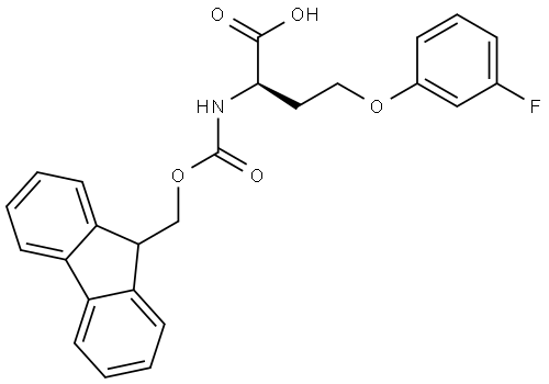 N-Fmoc-O-(3-fluorophenyl)-D-homoserine Structure