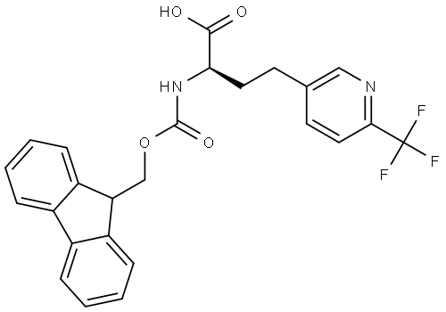 Fmoc-(R)-2-amino-4-(6-trifluoromethylpyridin-3-yl)butanoic acid Structure