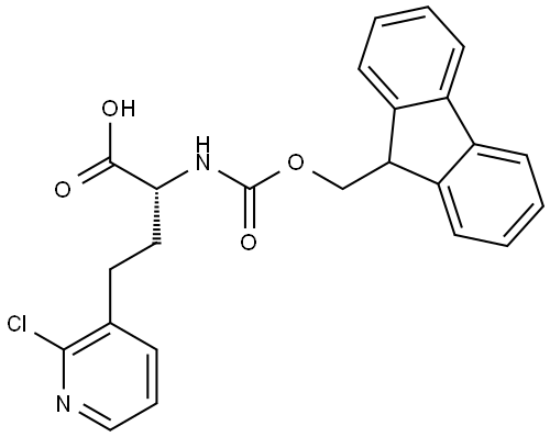 Fmoc-(R)-2-amino-4-(2-chloropyridin-3-yl)butanoic acid Structure