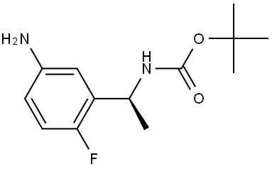 tert-butyl N-[(1S)-1-(5-amino-2-fluoro-phenyl)ethyl]carbamate Structure