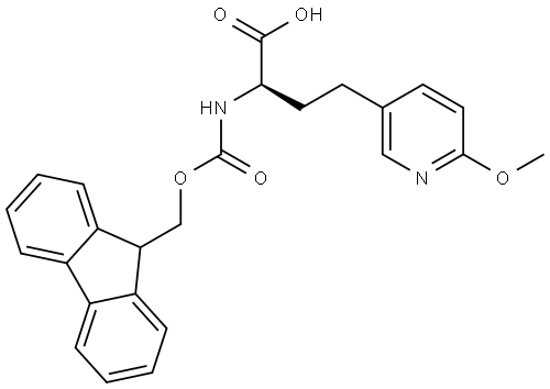 Fmoc-(R)-2-amino-4-(6-methoxypyridin-3-yl)butanoic acid Structure