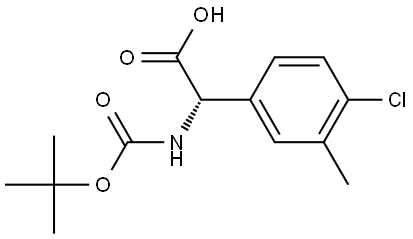 (S)-a-(Boc-amino)-4-chloro-3-methylbenzeneacetic acid Structure