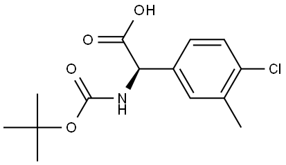 (R)-a-(Boc-amino)-4-chloro-3-methylbenzeneacetic acid Structure