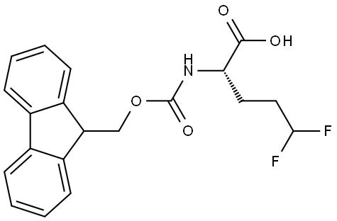 Fmoc-(S)-2-amino-5,5-difluoropentanoic acid Structure