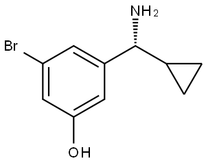 3-[(R)-AMINO(CYCLOPROPYL)METHYL]-5-BROMOPHENOL Structure