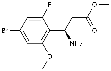 Methyl (βR)-β-amino-4-bromo-2-fluoro-6-methoxybenzenepropanoate Structure