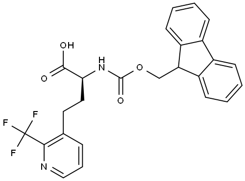 Fmoc-(S)-2-amino-4-(2-trifluoromethylpyridin-3-yl)butanoic acid Structure