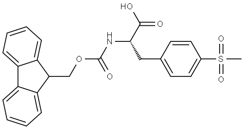 L-Phenylalanine, N-[(9H-fluoren-9-ylmethoxy)carbonyl]-4-(methylsulfonyl)- Structure