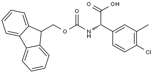 (S)-a-(Fmoc-amino)-4-chloro-3-methylbenzeneacetic acid Structure