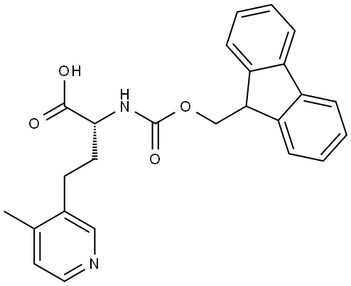 Fmoc-(R)-2-amino-4-(4-methylpyridin-3-yl)butanoic acid Structure