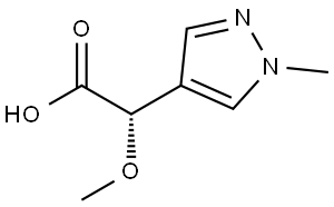 (2S)-2-methoxy-2-(1-methyl-1H-pyrazol-4-yl)acetic acid Structure