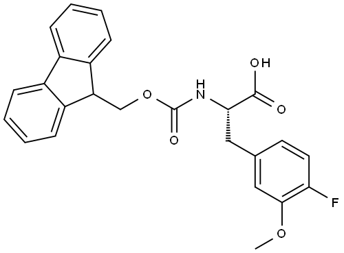 L-Phenylalanine, N-[(9H-fluoren-9-ylmethoxy)carbonyl]-4-fluoro-3-methoxy- Structure