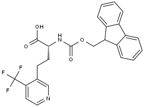 Fmoc-(R)-2-amino-4-(4-trifluoromethylpyridin-3-yl)butanoic acid Structure