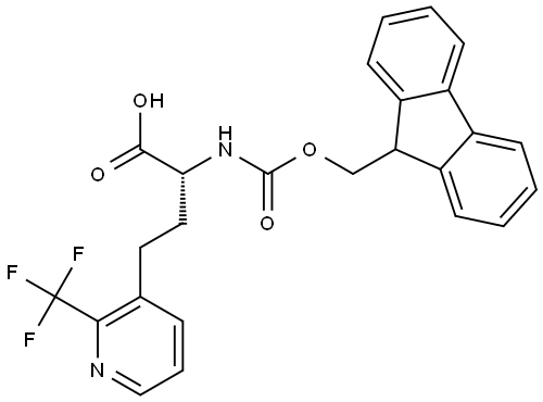 Fmoc-(R)-2-amino-4-(2-trifluoromethylpyridin-3-yl)butanoic acid Structure