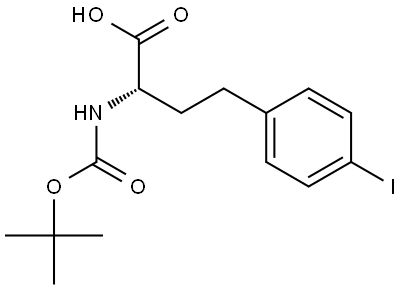 (S)-2-(Boc-amino)-4-(4-iodophenyl)butanoic acid Structure