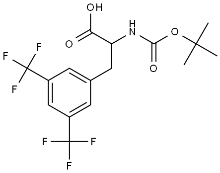 N-[(1,1-Dimethylethoxy)carbonyl]-3,5-bis(trifluoromethyl)phenylalanine Structure