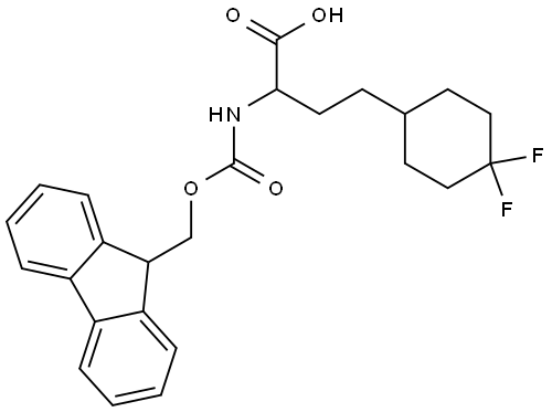 a-(Fmoc-amino)-4,4-difluorocyclohexanebutanoic acid Structure