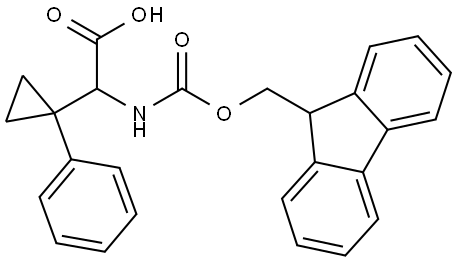 Phenylalanine, β-cyclopropyl-β-cyclopropyl-N-[(9H-fluoren-9-ylmethoxy)carbonyl]- Structure