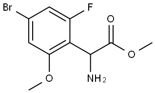 Methyl α-amino-4-bromo-2-fluoro-6-methoxybenzeneacetate Structure