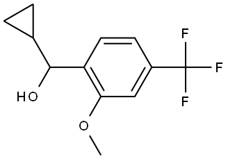 α-Cyclopropyl-2-methoxy-4-(trifluoromethyl)benzenemethanol 구조식 이미지