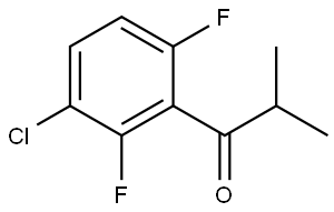 1-(3-Chloro-2,6-difluorophenyl)-2-methyl-1-propanone 구조식 이미지