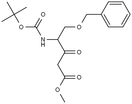 Methyl 5-(benzyloxy)-4-((tert-butoxycarbonyl)amino)-3-oxopentanoate Structure