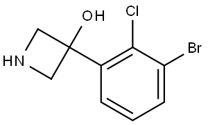 3-(3-Bromo-2-chlorophenyl)-3-azetidinol Structure