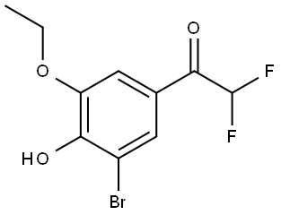 1-(3-bromo-5-ethoxy-4-hydroxyphenyl)-2,2-difluoroethanone Structure