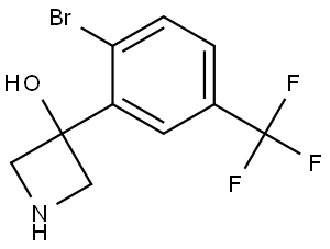 3-[2-Bromo-5-(trifluoromethyl)phenyl]-3-azetidinol Structure