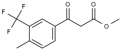 Methyl 4-methyl-β-oxo-3-(trifluoromethyl)benzenepropanoate Structure