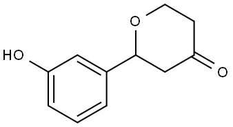 2-(3-hydroxyphenyl)tetrahydro-4H-pyran-4-one Structure