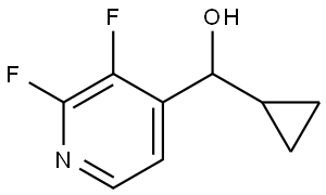 α-Cyclopropyl-2,3-difluoro-4-pyridinemethanol Structure