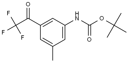 Tert-butyl (3-methyl-5-(2,2,2-trifluoroacetyl)phenyl)carbamate Structure