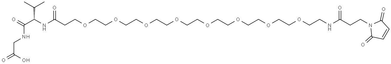 Mal-amido-PEG8-Val-Gly Structure